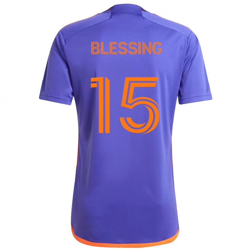 Danxen Kvinnor Latif Blessing #15 Lila Orange Bortatröja Matchtröjor 2025/26 Tröjor T-Tröja