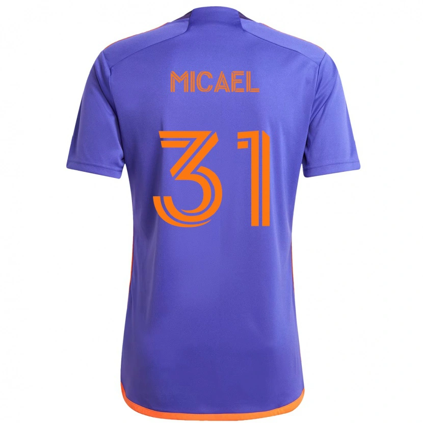 Danxen Kvinnor Micael #31 Lila Orange Bortatröja Matchtröjor 2025/26 Tröjor T-Tröja