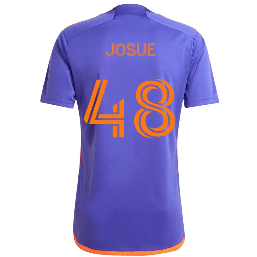 Danxen Kvinnor Josué #48 Lila Orange Bortatröja Matchtröjor 2025/26 Tröjor T-Tröja