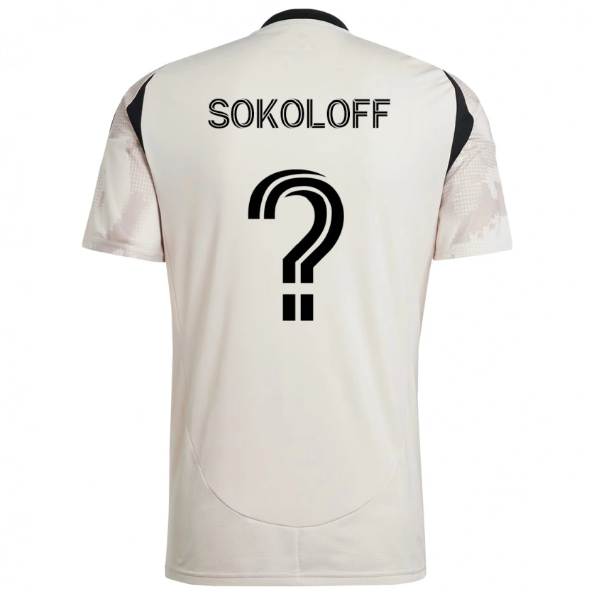Danxen Kvinnor Paul Sokoloff #0 Beige Svart Bortatröja Matchtröjor 2025/26 Tröjor T-Tröja