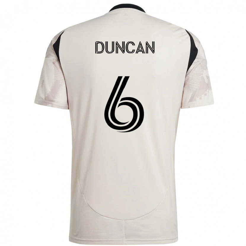 Danxen Kvinnor Kyle Duncan #6 Beige Svart Bortatröja Matchtröjor 2025/26 Tröjor T-Tröja