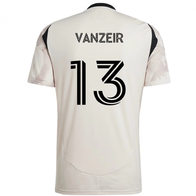 Danxen Kvinnor Dante Vanzeir #13 Beige Svart Bortatröja Matchtröjor 2025/26 Tröjor T-Tröja