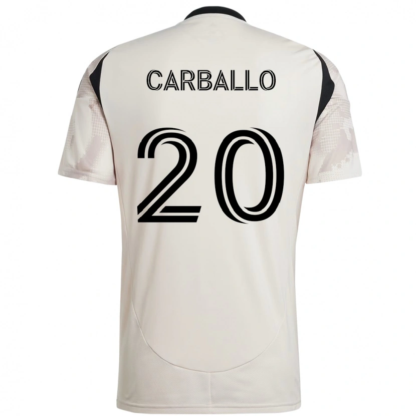 Danxen Kvinnor Felipe Carballo #20 Beige Svart Bortatröja Matchtröjor 2025/26 Tröjor T-Tröja