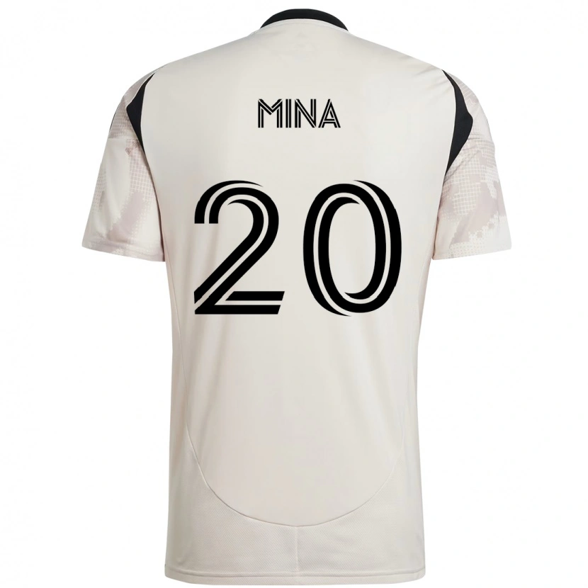 Danxen Kvinnor Juan Mina #20 Beige Svart Bortatröja Matchtröjor 2025/26 Tröjor T-Tröja