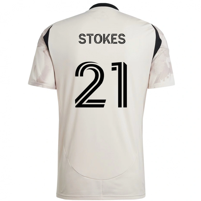 Danxen Kvinnor Aidan Stokes #21 Beige Svart Bortatröja Matchtröjor 2025/26 Tröjor T-Tröja