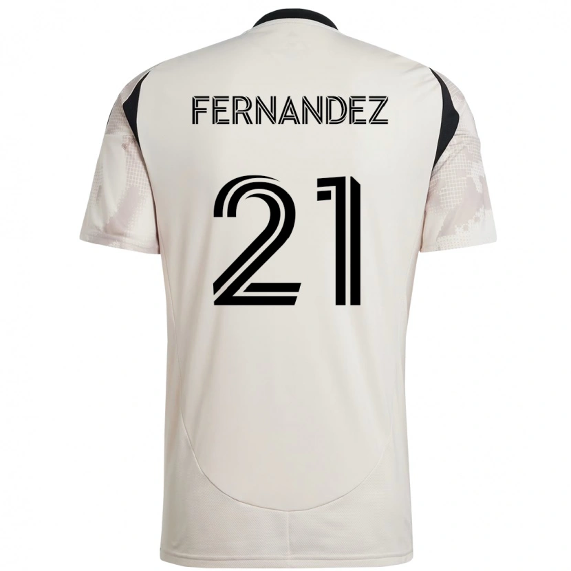 Danxen Kvinnor Omir Fernandez #21 Beige Svart Bortatröja Matchtröjor 2025/26 Tröjor T-Tröja