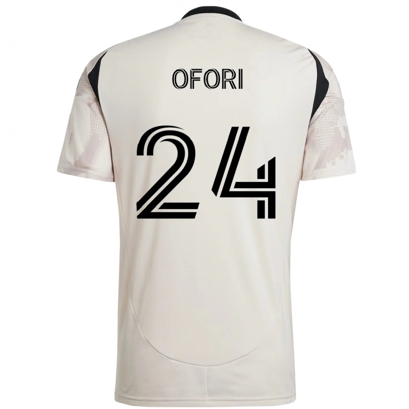 Danxen Kvinnor Curtis Ofori #24 Beige Svart Bortatröja Matchtröjor 2025/26 Tröjor T-Tröja