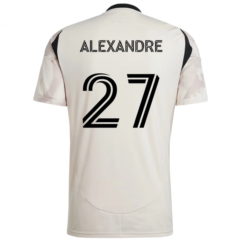 Danxen Kvinnor Davi Alexandre #27 Beige Svart Bortatröja Matchtröjor 2025/26 Tröjor T-Tröja