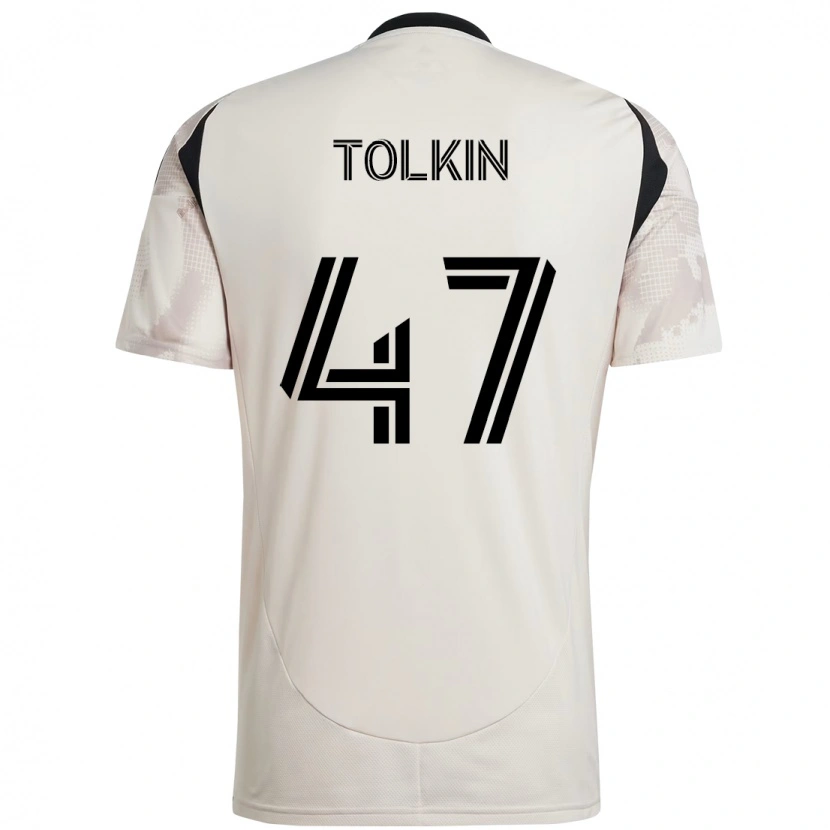 Danxen Kvinnor John Tolkin #47 Beige Svart Bortatröja Matchtröjor 2025/26 Tröjor T-Tröja