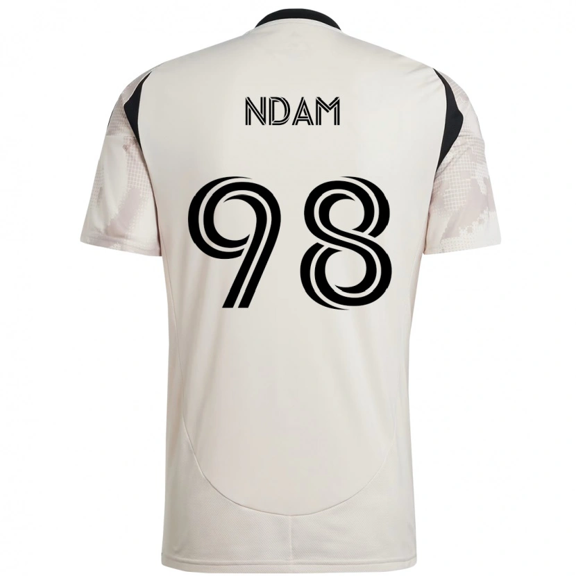 Danxen Kvinnor Hassan Ndam #98 Beige Svart Bortatröja Matchtröjor 2025/26 Tröjor T-Tröja