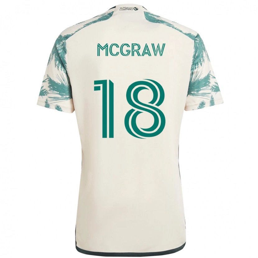 Danxen Kvinnor Zac Mcgraw #18 Beige Grön Bortatröja Matchtröjor 2025/26 Tröjor T-Tröja