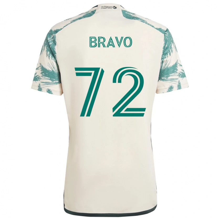 Danxen Kvinnor Julian Bravo #72 Beige Grön Bortatröja Matchtröjor 2025/26 Tröjor T-Tröja