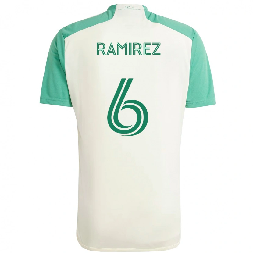 Danxen Kvinnor Alonso Ramírez #6 Vit Grön Bortatröja Matchtröjor 2025/26 Tröjor T-Tröja