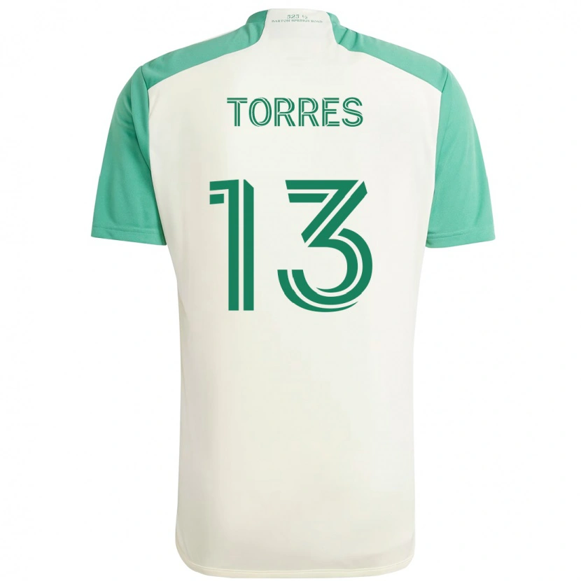 Danxen Kvinnor Leo Torres #13 Vit Grön Bortatröja Matchtröjor 2025/26 Tröjor T-Tröja