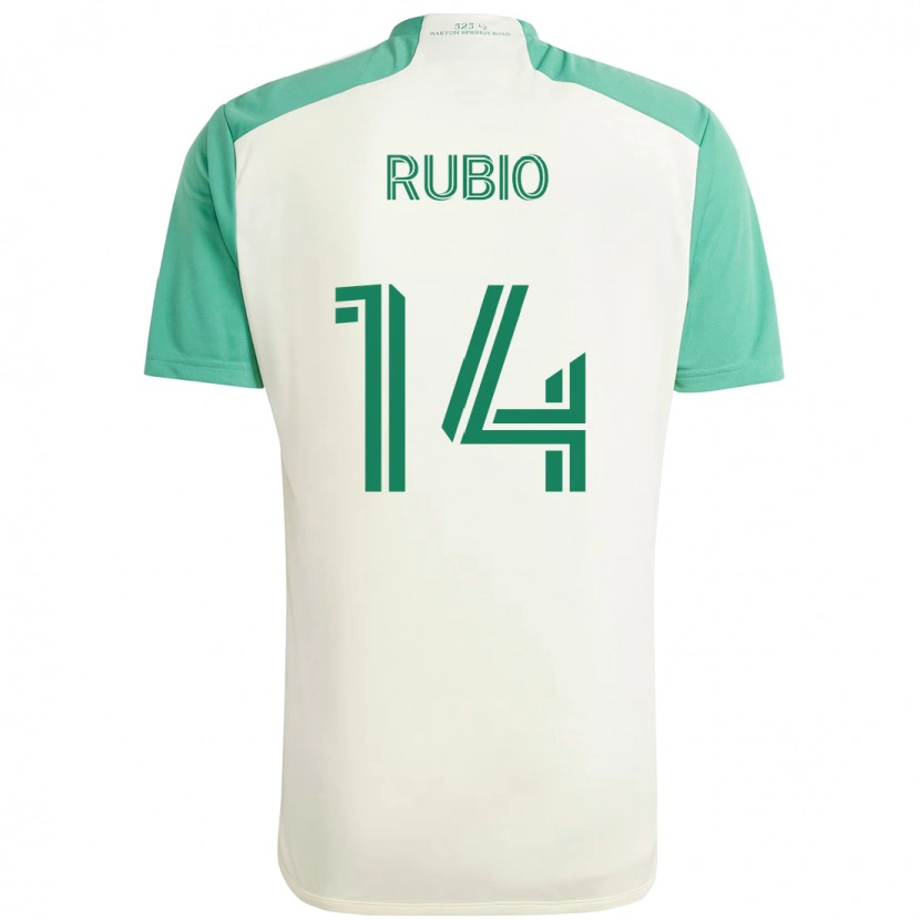 Danxen Kvinnor Diego Rubio #14 Vit Grön Bortatröja Matchtröjor 2025/26 Tröjor T-Tröja