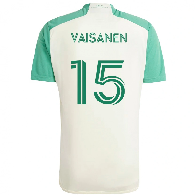 Danxen Kvinnor Leo Väisänen #15 Vit Grön Bortatröja Matchtröjor 2025/26 Tröjor T-Tröja