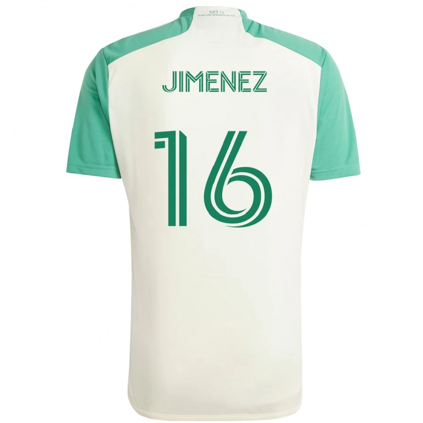 Danxen Kvinnor Héctor Jiménez #16 Vit Grön Bortatröja Matchtröjor 2025/26 Tröjor T-Tröja