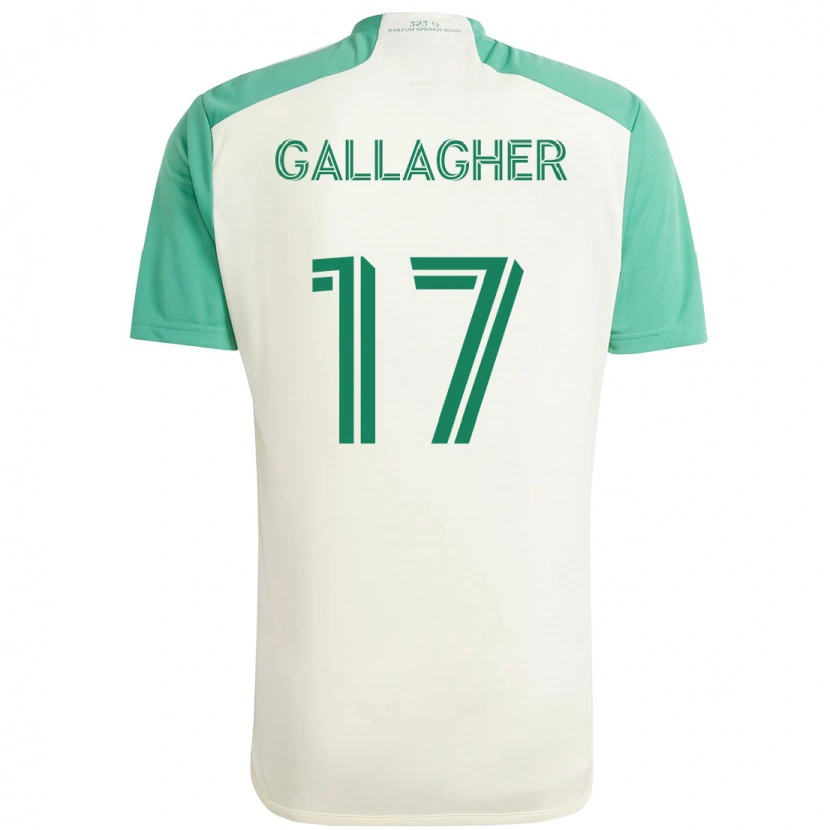 Danxen Kvinnor Jon Gallagher #17 Vit Grön Bortatröja Matchtröjor 2025/26 Tröjor T-Tröja