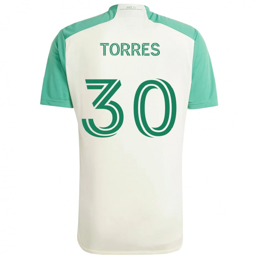 Danxen Kvinnor Ervin Torres #30 Vit Grön Bortatröja Matchtröjor 2025/26 Tröjor T-Tröja