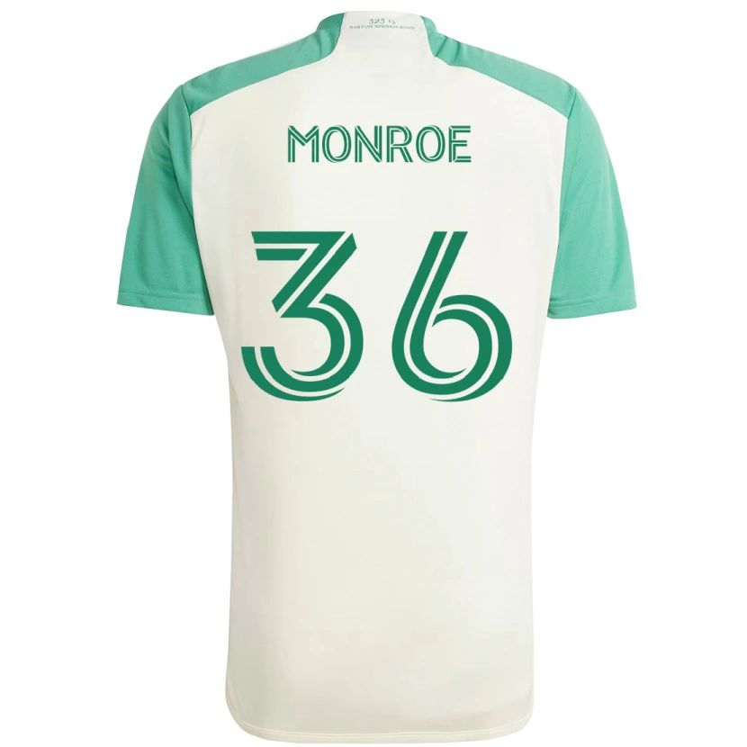 Danxen Kvinnor Greg Monroe #36 Vit Grön Bortatröja Matchtröjor 2025/26 Tröjor T-Tröja