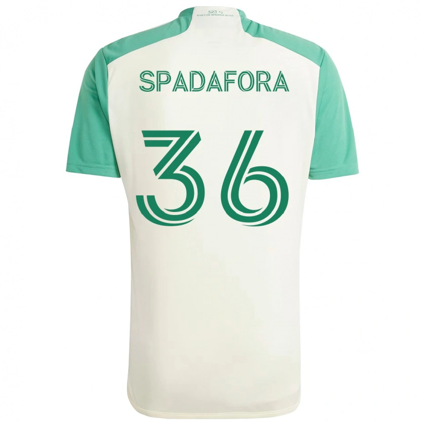 Danxen Kvinnor Luke Spadafora #36 Vit Grön Bortatröja Matchtröjor 2025/26 Tröjor T-Tröja
