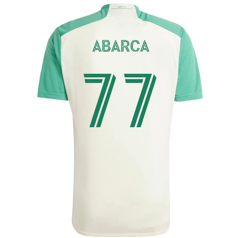 Danxen Kvinnor Diego Abarca #77 Vit Grön Bortatröja Matchtröjor 2025/26 Tröjor T-Tröja