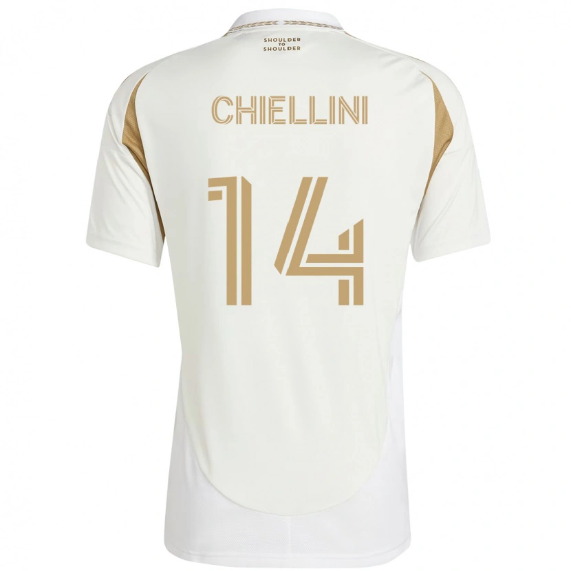 Danxen Kvinnor Giorgio Chiellini #14 Vit Brun Bortatröja Matchtröjor 2025/26 Tröjor T-Tröja