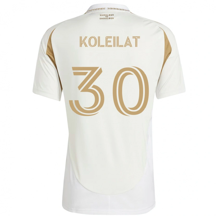 Danxen Kvinnor Jassem Koleilat #30 Vit Brun Bortatröja Matchtröjor 2025/26 Tröjor T-Tröja