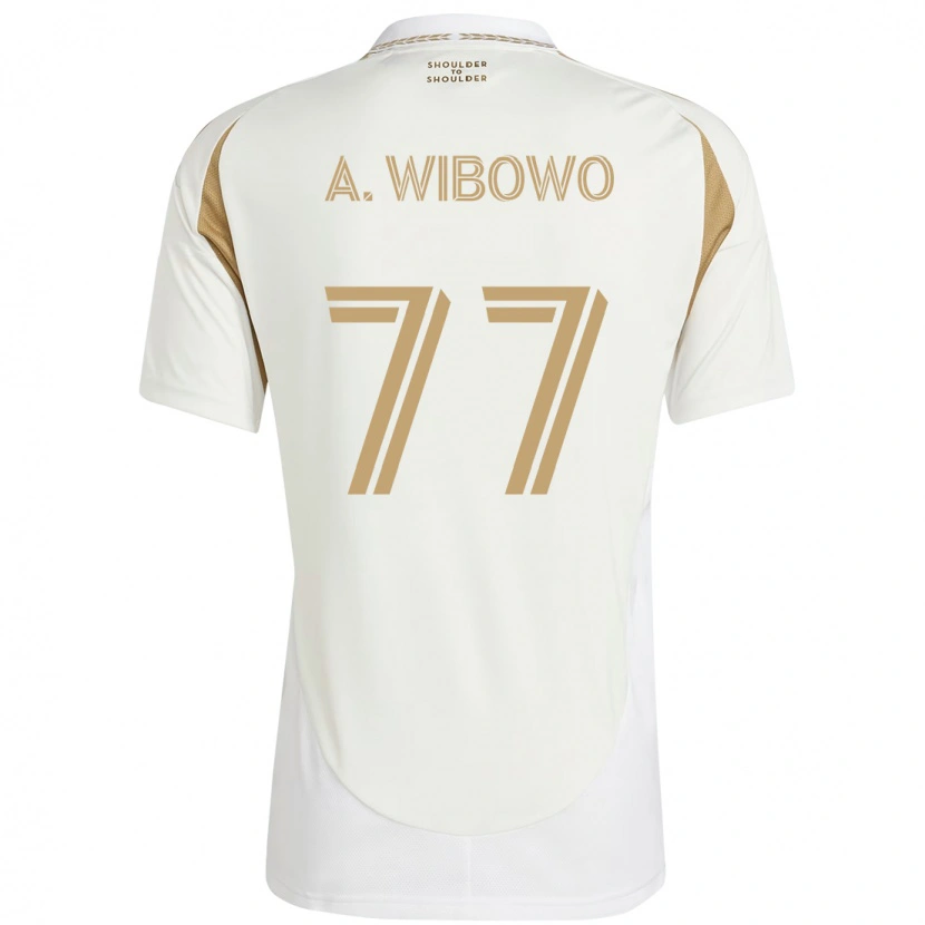 Danxen Kvinnor Adrian Wibowo #77 Vit Brun Bortatröja Matchtröjor 2025/26 Tröjor T-Tröja
