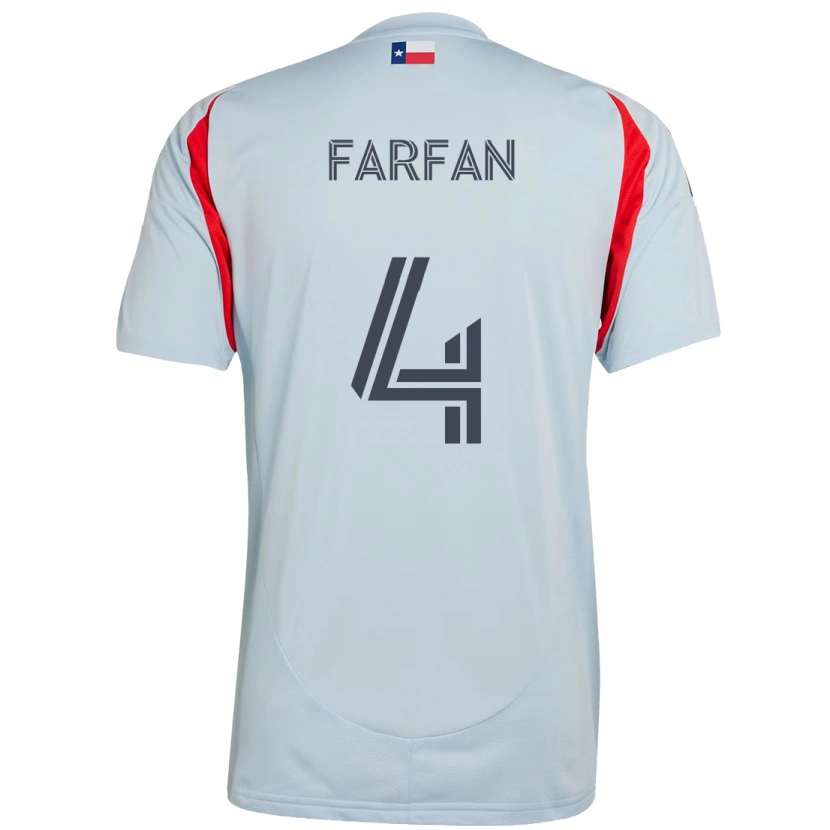 Danxen Kvinnor Marco Farfán #4 Ljusblå Röd Bortatröja Matchtröjor 2025/26 Tröjor T-Tröja