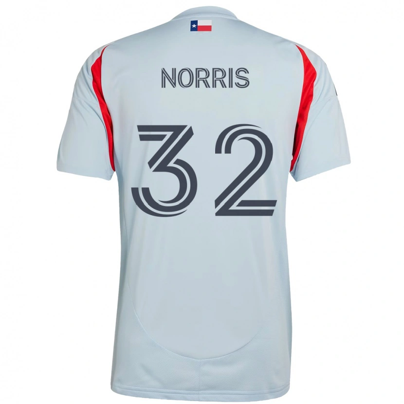 Danxen Kvinnor Nolan Norris #32 Ljusblå Röd Bortatröja Matchtröjor 2025/26 Tröjor T-Tröja