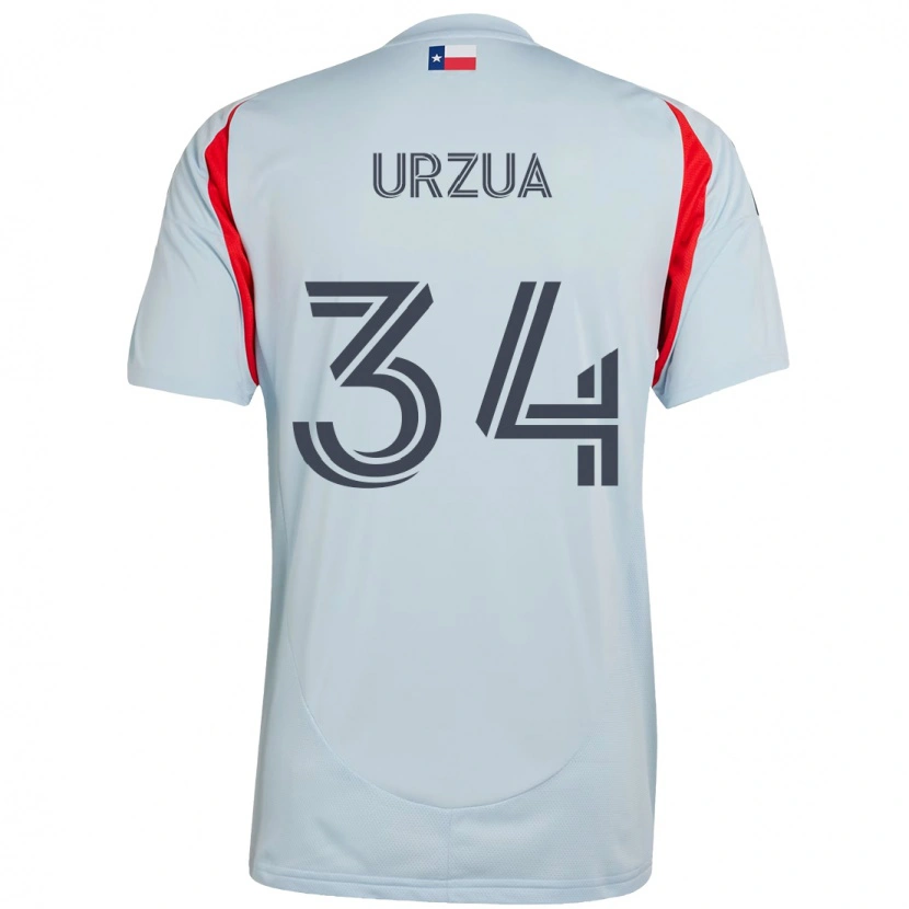 Danxen Kvinnor Alejandro Urzua #34 Ljusblå Röd Bortatröja Matchtröjor 2025/26 Tröjor T-Tröja
