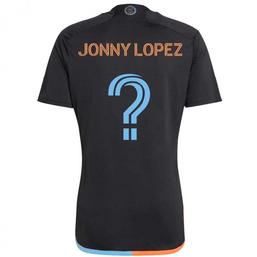 Danxen Kvinnor Jonny Lopez #0 Svart Blå Orange Bortatröja Matchtröjor 2025/26 Tröjor T-Tröja