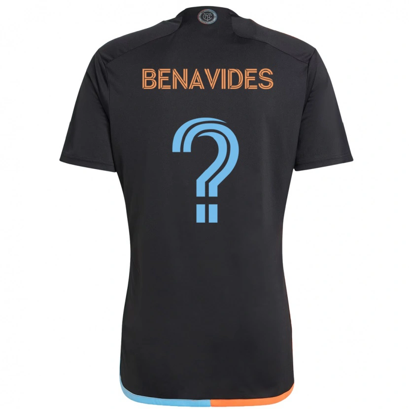Danxen Kvinnor Matthew Benavides #0 Svart Blå Orange Bortatröja Matchtröjor 2025/26 Tröjor T-Tröja