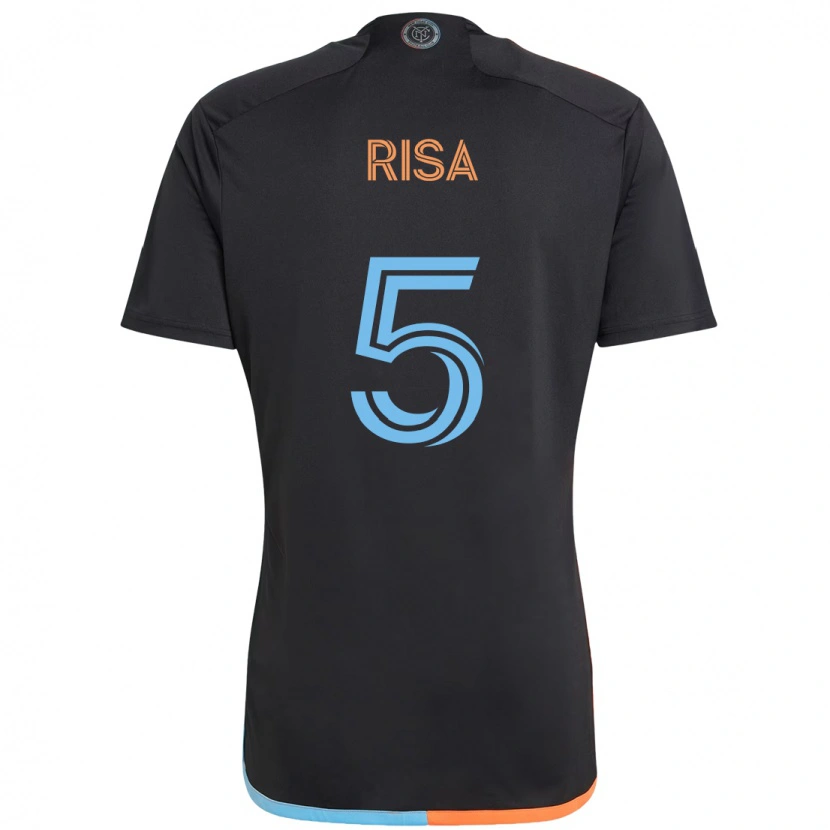 Danxen Kvinnor Birk Risa #5 Svart Blå Orange Bortatröja Matchtröjor 2025/26 Tröjor T-Tröja