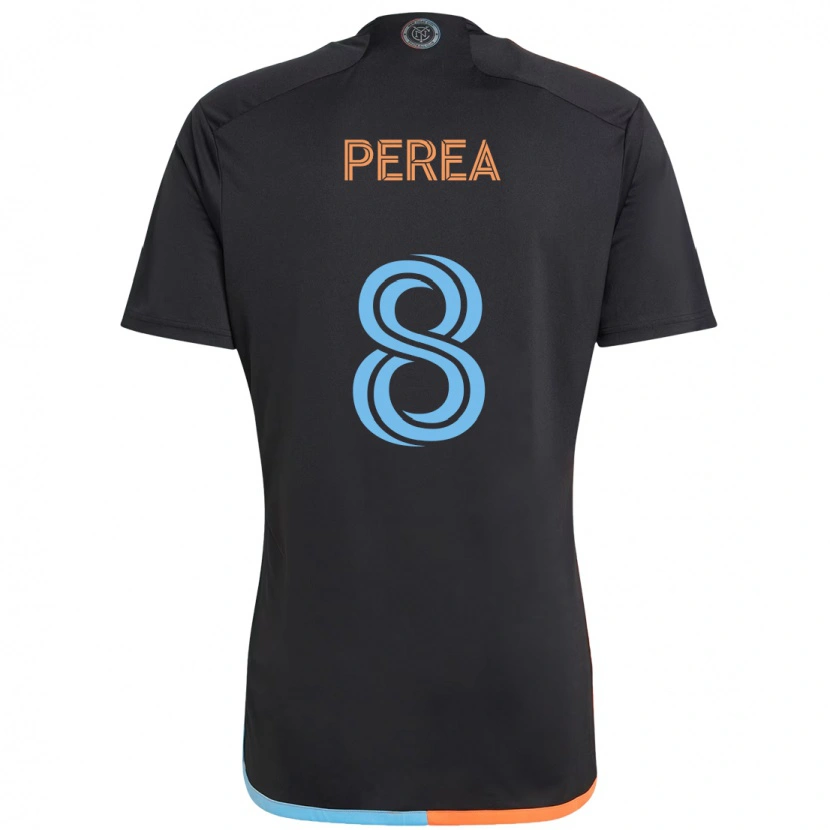 Danxen Kvinnor Andrés Perea #8 Svart Blå Orange Bortatröja Matchtröjor 2025/26 Tröjor T-Tröja