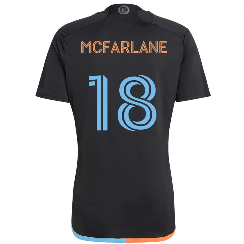 Danxen Kvinnor Christian Mcfarlane #18 Svart Blå Orange Bortatröja Matchtröjor 2025/26 Tröjor T-Tröja