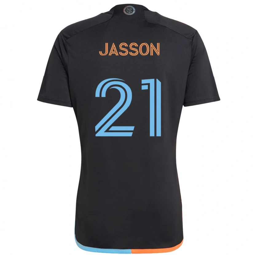Danxen Kvinnor Andres Jasson #21 Svart Blå Orange Bortatröja Matchtröjor 2025/26 Tröjor T-Tröja