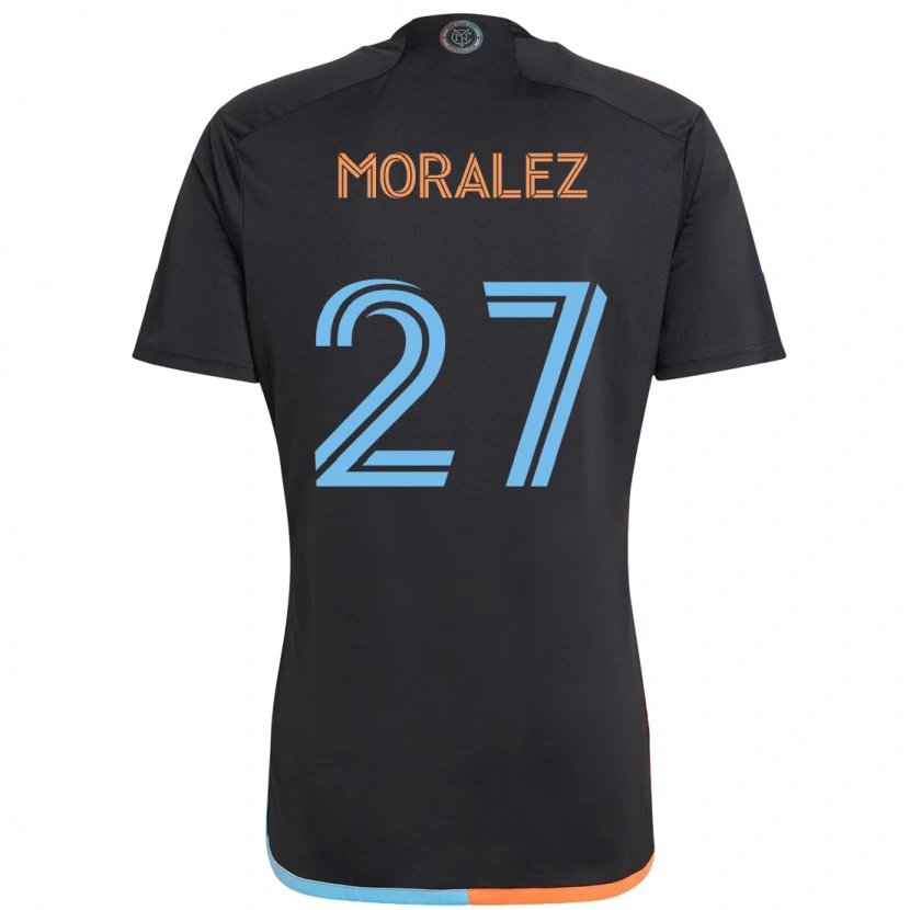 Danxen Kvinnor Maxi Moralez #27 Svart Blå Orange Bortatröja Matchtröjor 2025/26 Tröjor T-Tröja