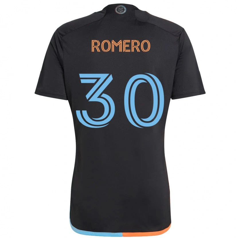 Danxen Kvinnor Tomás Romero #30 Svart Blå Orange Bortatröja Matchtröjor 2025/26 Tröjor T-Tröja