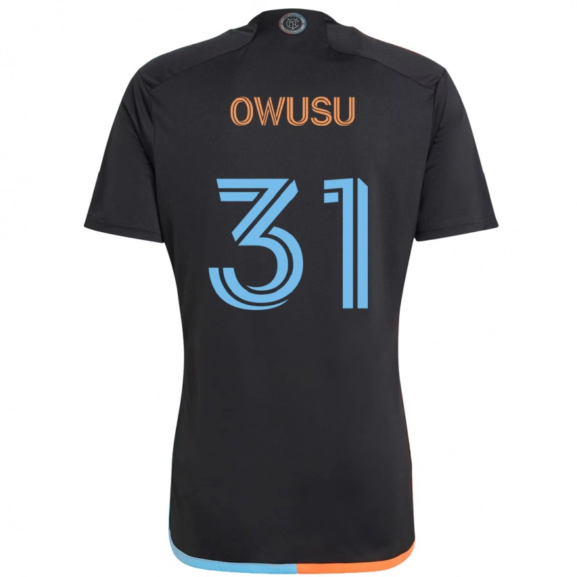 Danxen Kvinnor Samuel Owusu #31 Svart Blå Orange Bortatröja Matchtröjor 2025/26 Tröjor T-Tröja
