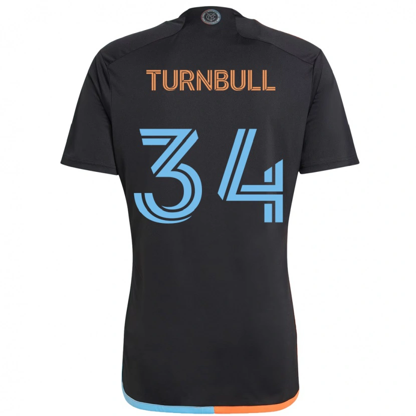 Danxen Kvinnor Stephen Turnbull #34 Svart Blå Orange Bortatröja Matchtröjor 2025/26 Tröjor T-Tröja