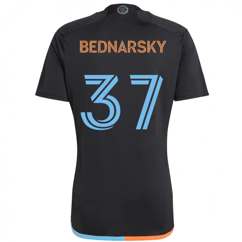 Danxen Kvinnor Stevo Bednarsky #37 Svart Blå Orange Bortatröja Matchtröjor 2025/26 Tröjor T-Tröja