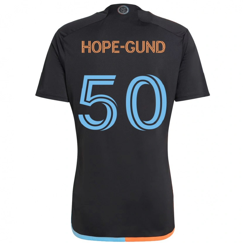 Danxen Kvinnor Kofi Hope-Gund #50 Svart Blå Orange Bortatröja Matchtröjor 2025/26 Tröjor T-Tröja