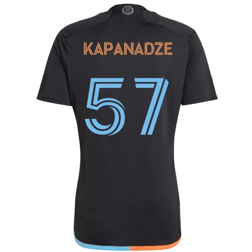 Danxen Kvinnor Nicholas Kapanadze #57 Svart Blå Orange Bortatröja Matchtröjor 2025/26 Tröjor T-Tröja