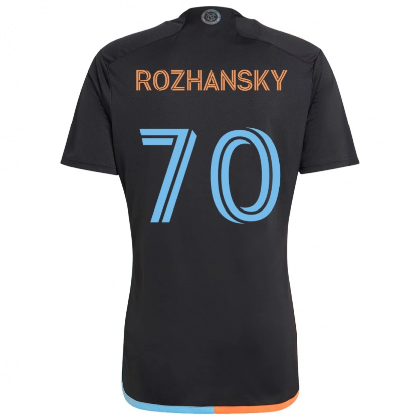 Danxen Kvinnor Jake Rozhansky #70 Svart Blå Orange Bortatröja Matchtröjor 2025/26 Tröjor T-Tröja