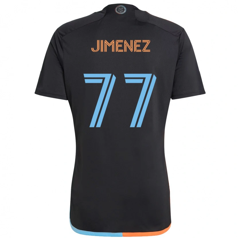 Danxen Kvinnor Jonathan Jiménez #77 Svart Blå Orange Bortatröja Matchtröjor 2025/26 Tröjor T-Tröja