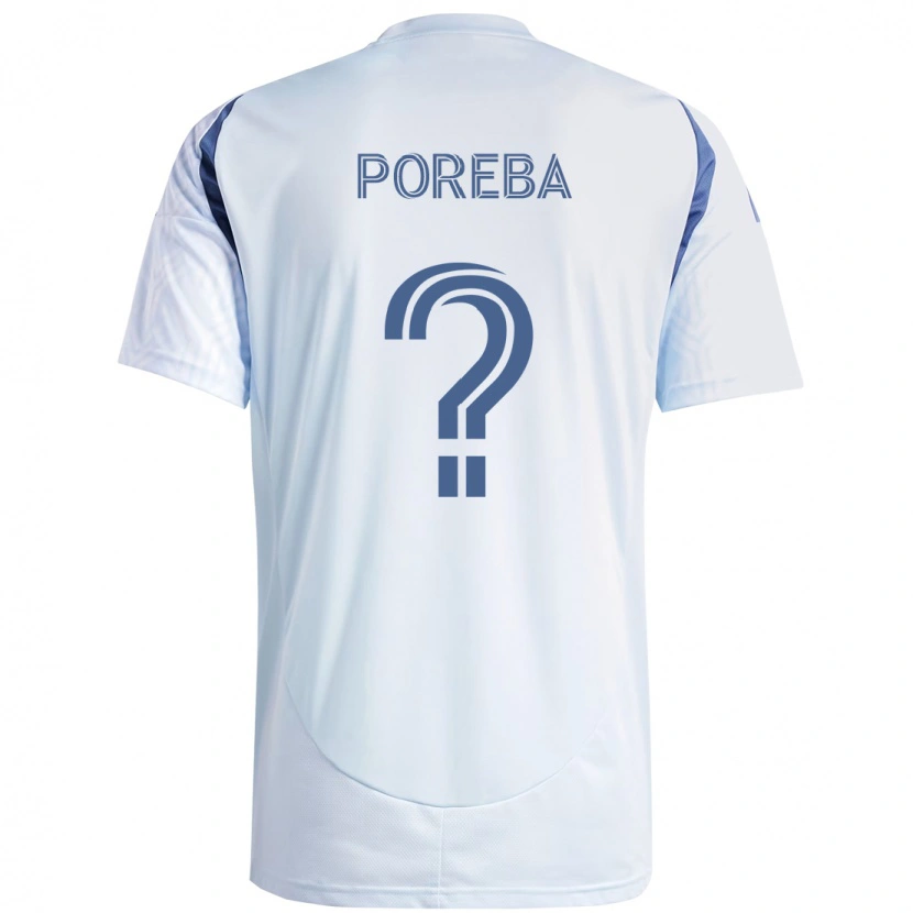 Danxen Kvinnor David Poreba #0 Ljus Himmel Blåblå Bortatröja Matchtröjor 2025/26 Tröjor T-Tröja