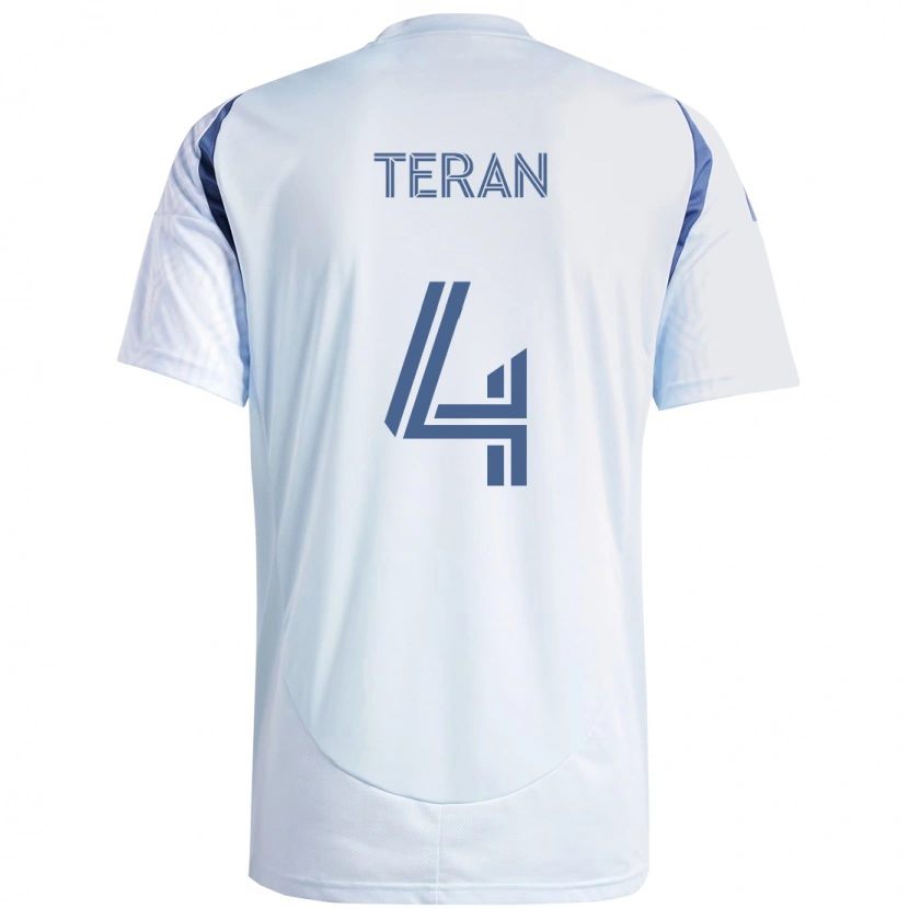 Danxen Kvinnor Carlos Terán #4 Ljus Himmel Blåblå Bortatröja Matchtröjor 2025/26 Tröjor T-Tröja