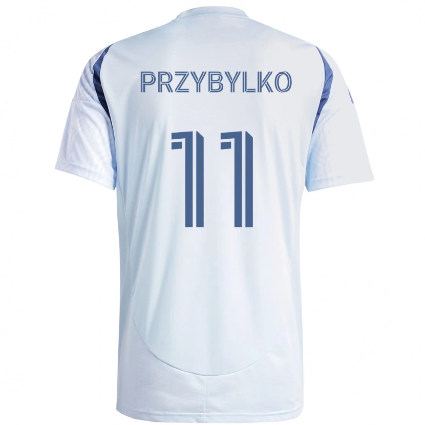 Danxen Kvinnor Kacper Przybylko #11 Ljus Himmel Blåblå Bortatröja Matchtröjor 2025/26 Tröjor T-Tröja
